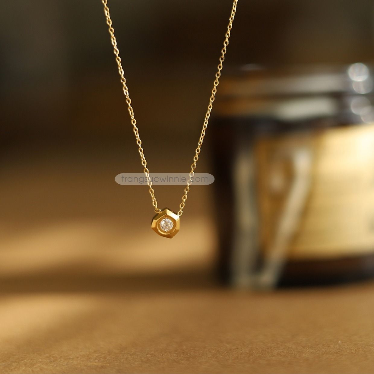 Dây chuyền titan Diamants hexa