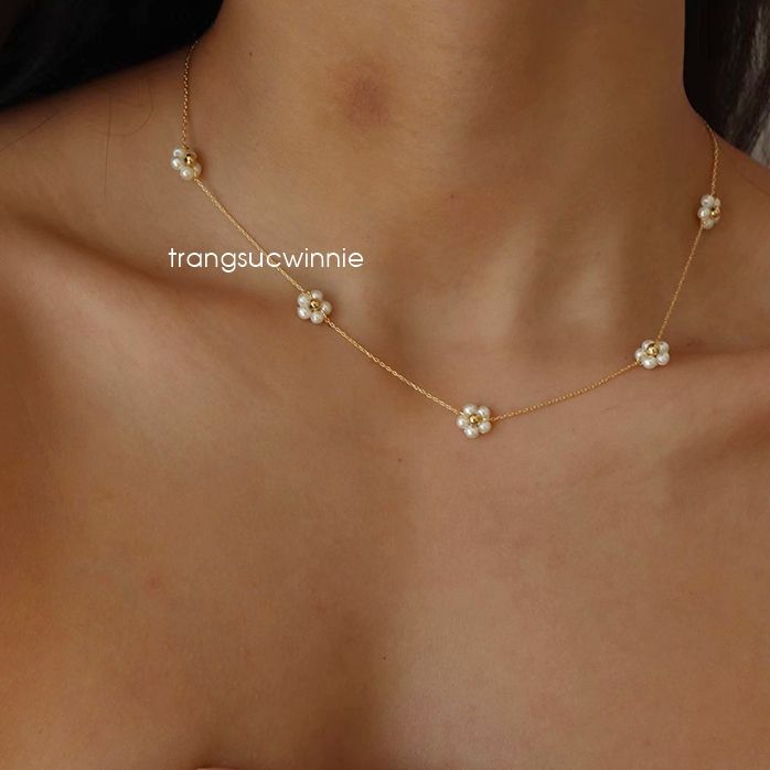 Dây chuyền titan Hoa ngọc 5