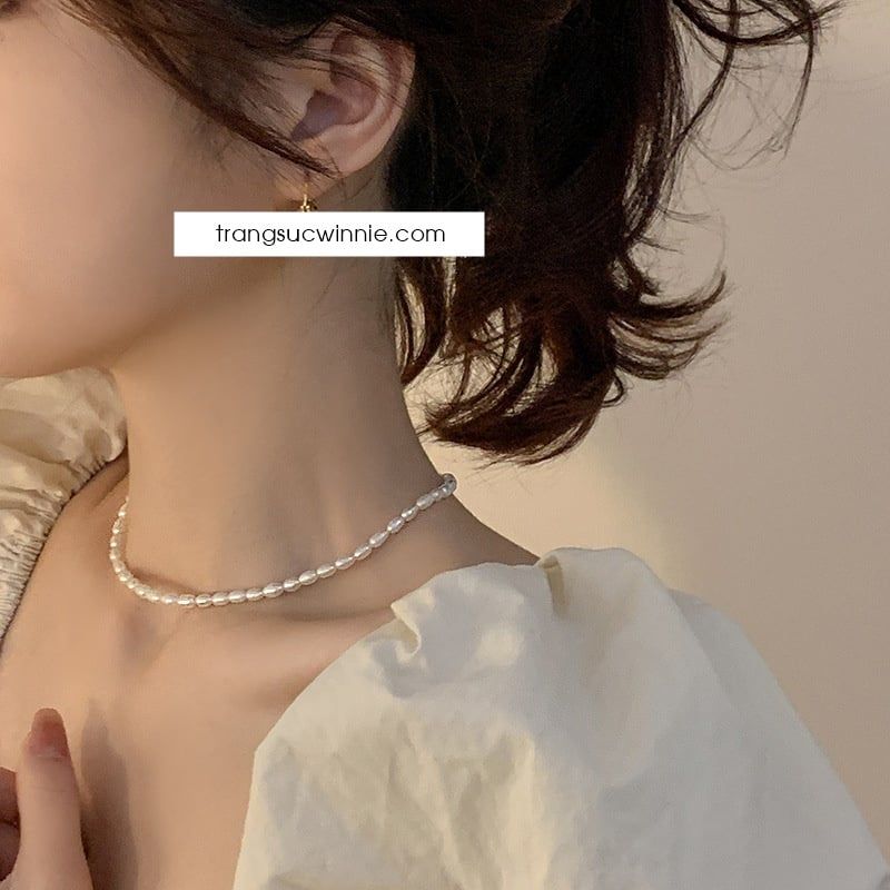 Dây chuyền Ngọc trai hạt gạo