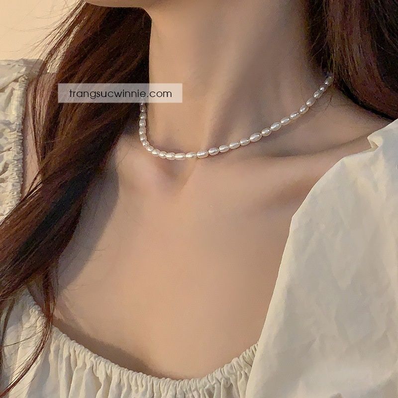 Dây chuyền Ngọc trai hạt gạo