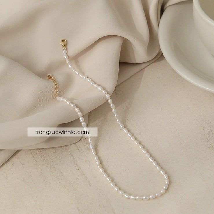 Dây chuyền Ngọc trai hạt gạo