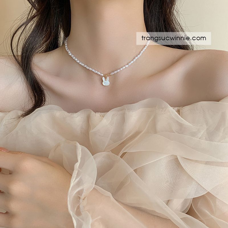 Dây chuyền ngọc trai thỏ