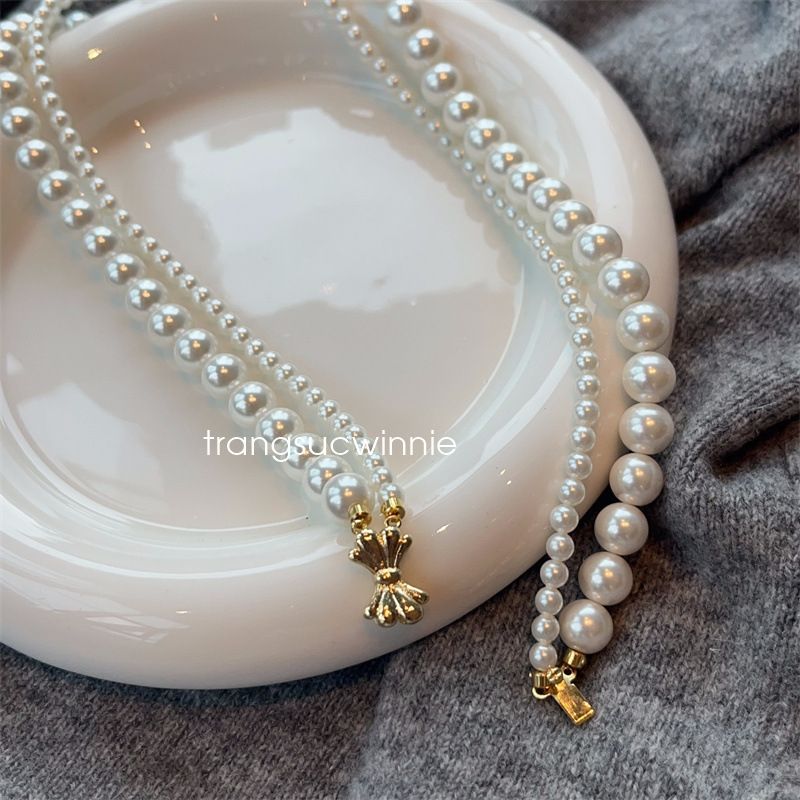 Dây chuyền Ngọc trai khóa nơ