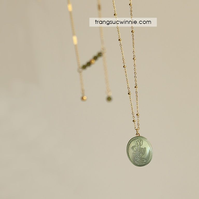 Dây chuyền titan Olive nacre