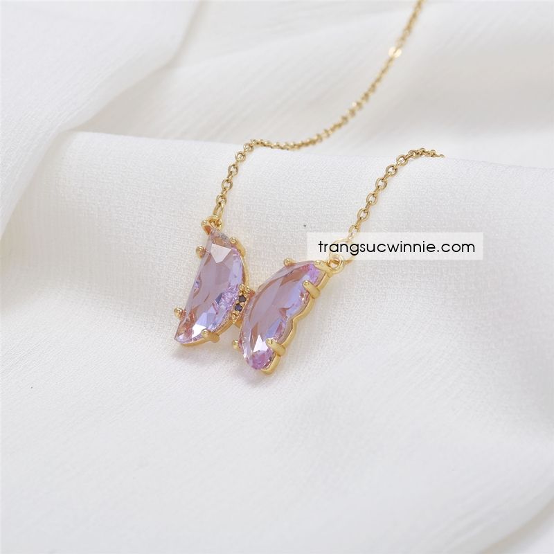 Dây chuyền titan Purple Butterfly
