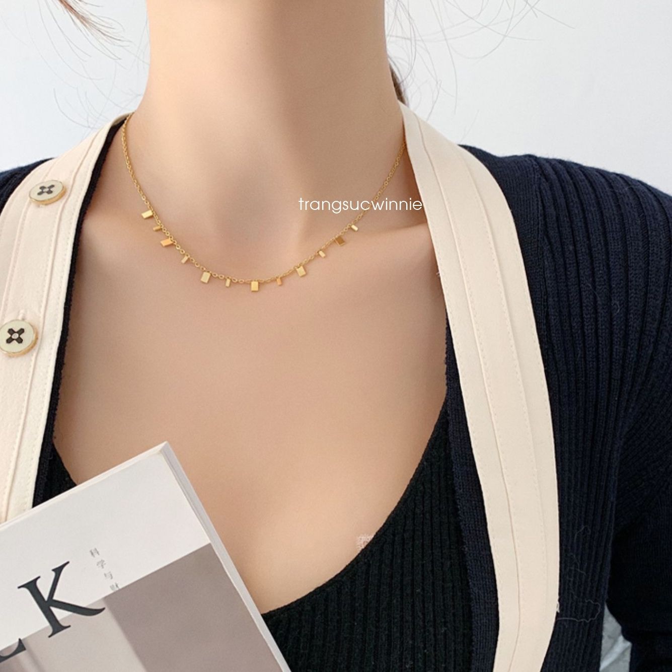 Dây chuyền titan Shape drop