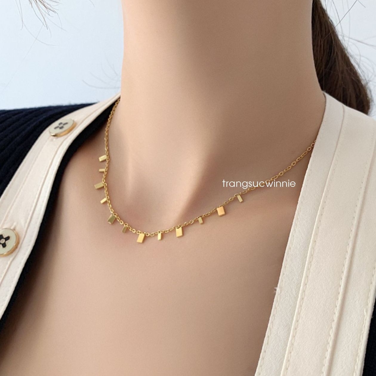 Dây chuyền titan Shape drop