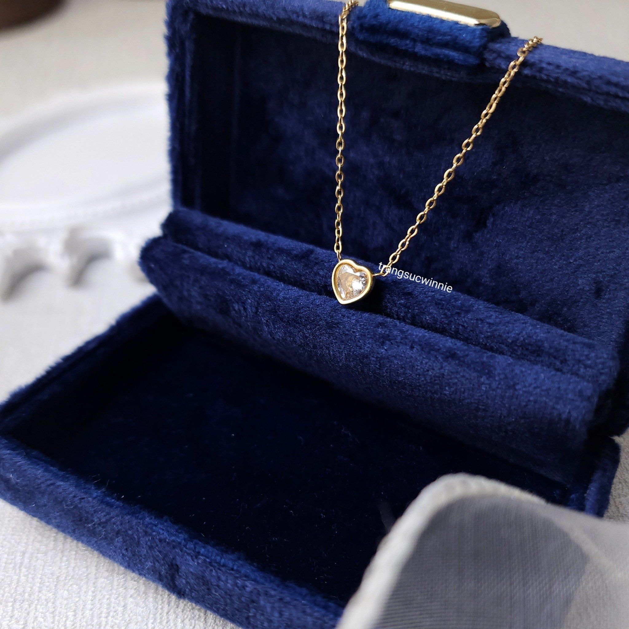 Dây chuyền titan Simple heart