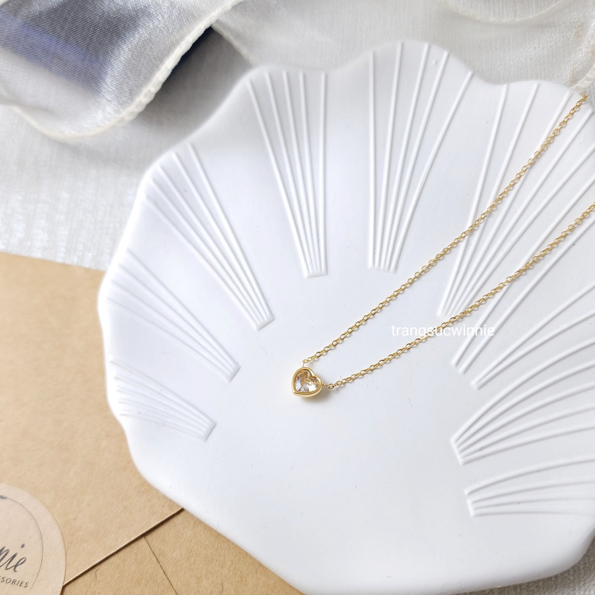 Dây chuyền titan Simple heart