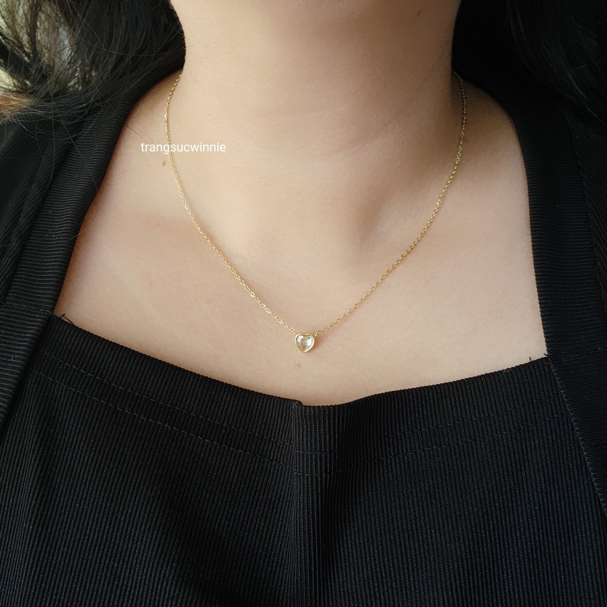 Dây chuyền titan Simple heart