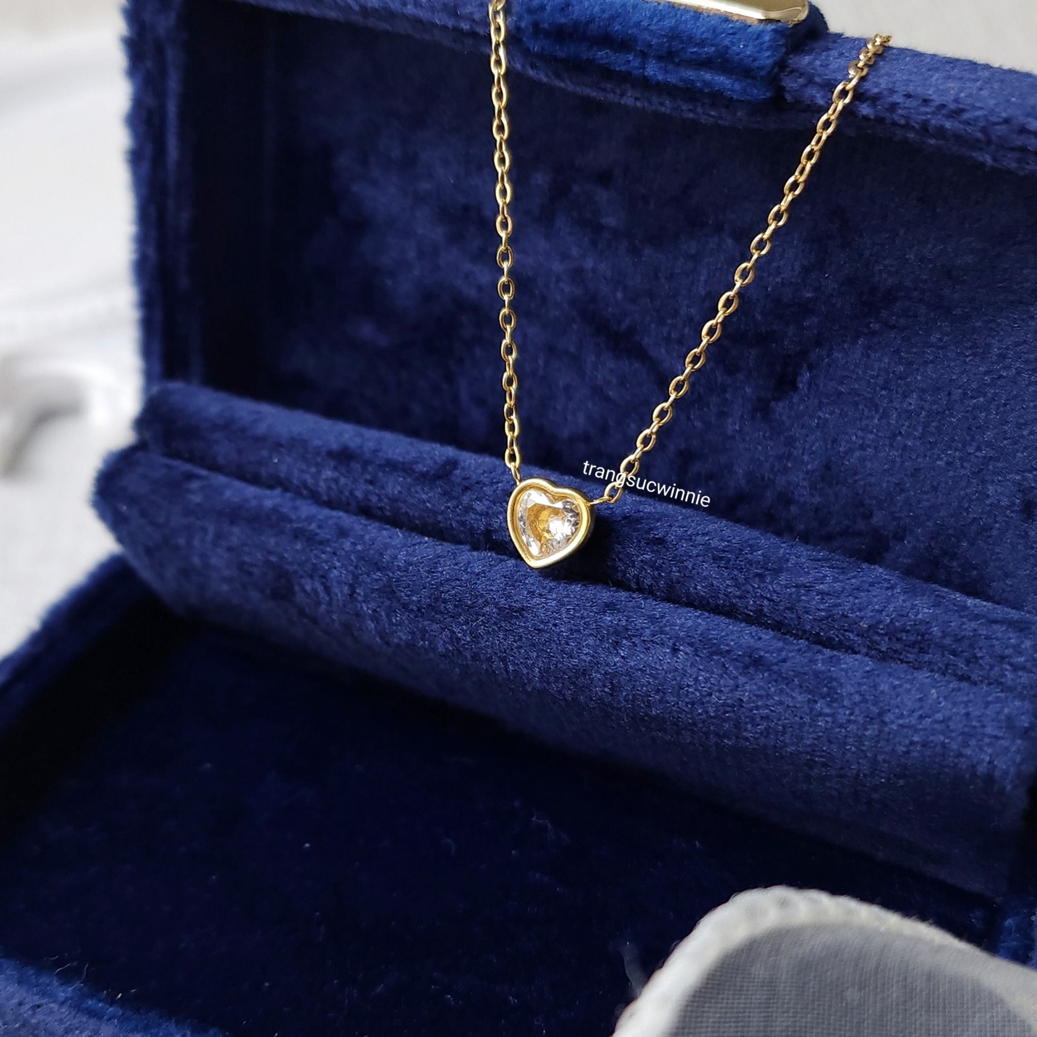 Dây chuyền titan Simple heart