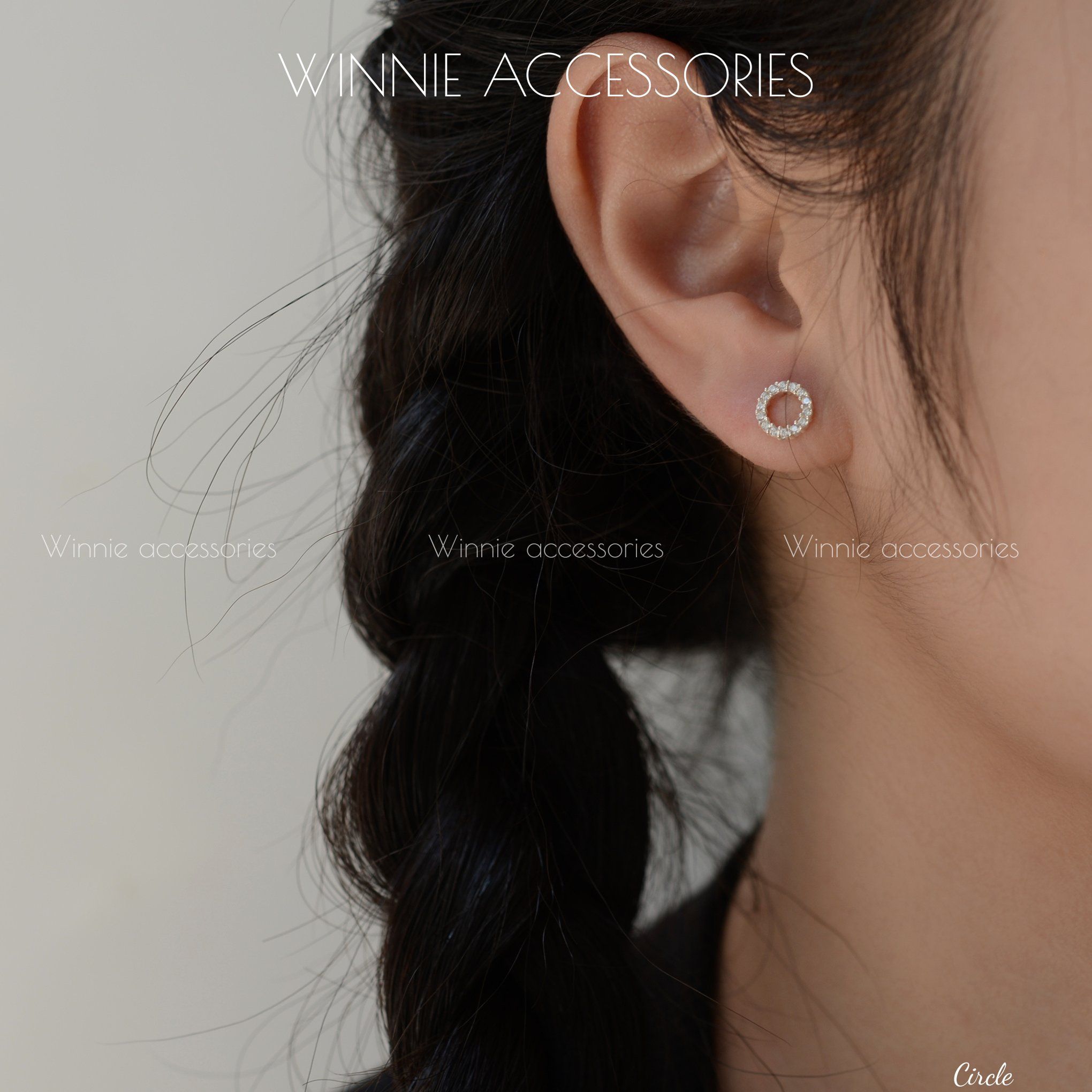 Hoa tai Bạc S925 Circle