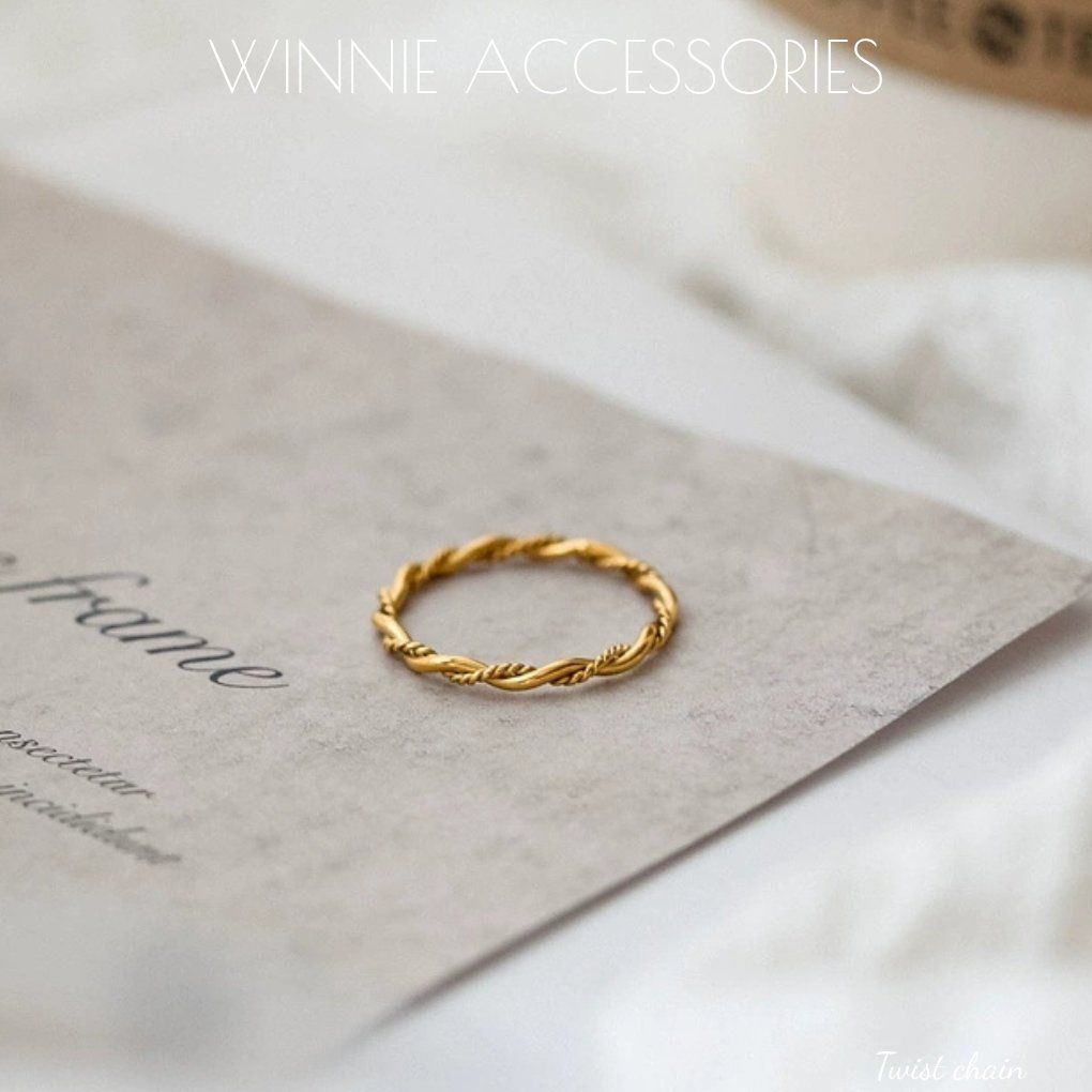 Nhẫn titan Twist Chain