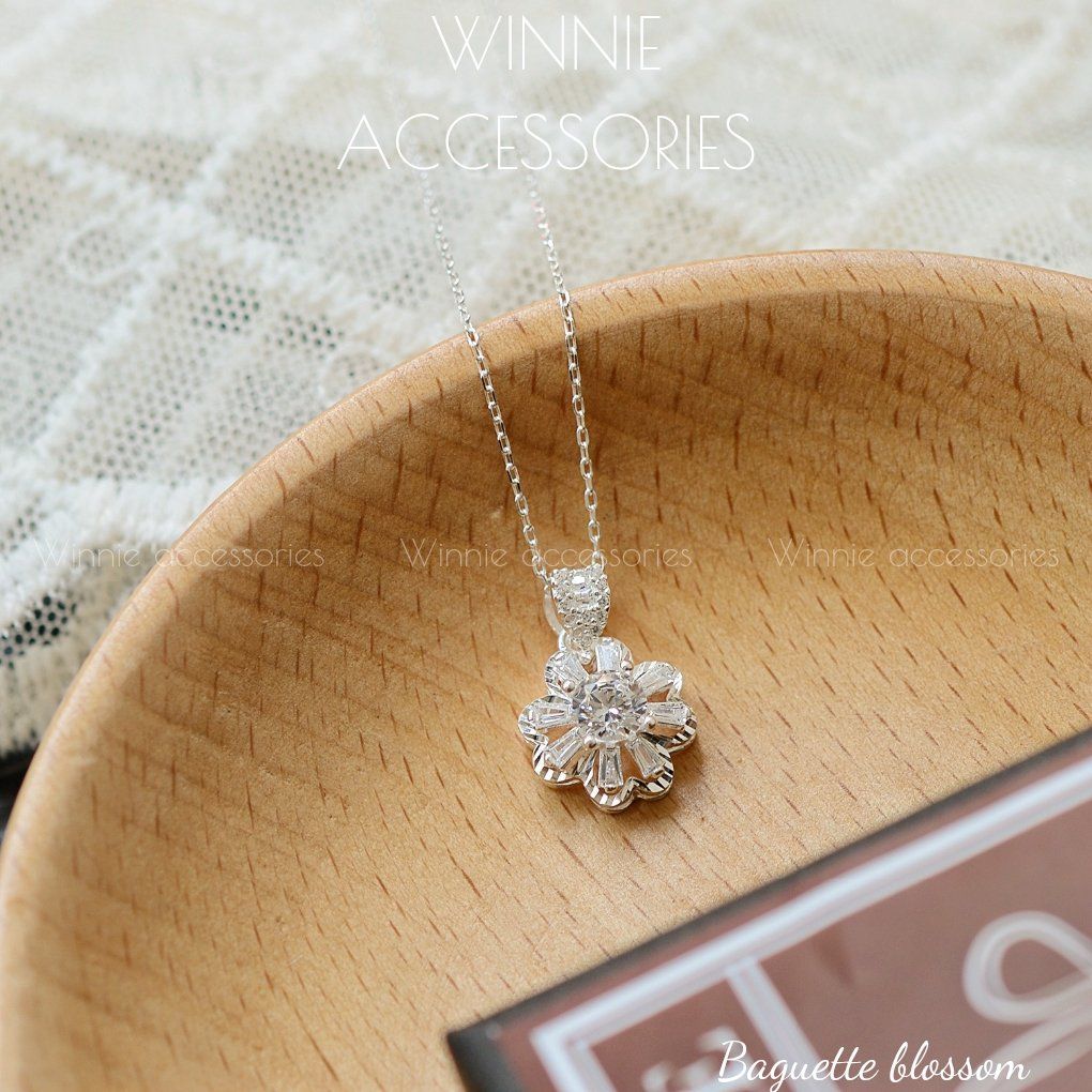 Dây chuyền Bạc S925 Baguette Blossom
