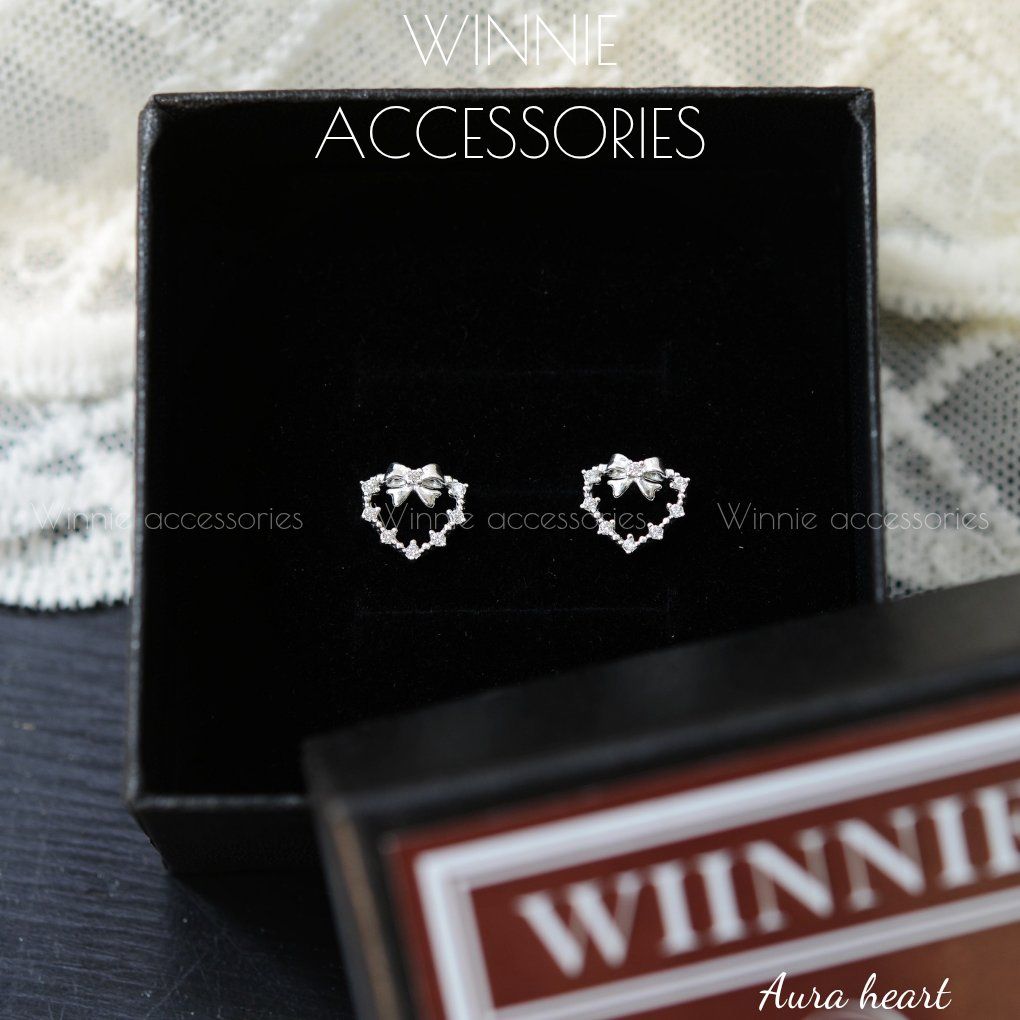 Hoa tai Bạc S925 Aura heart