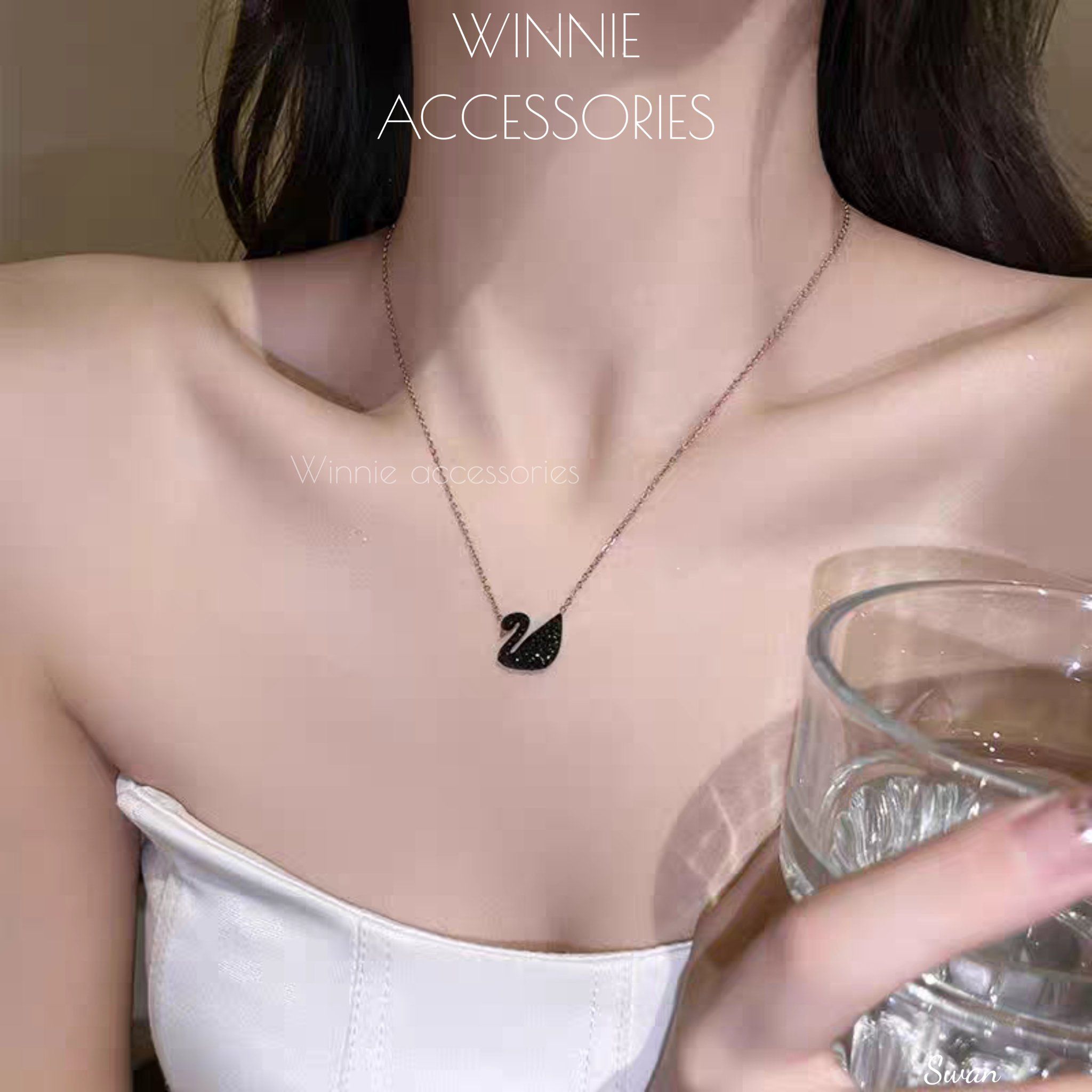 Dây chuyền titan Swan