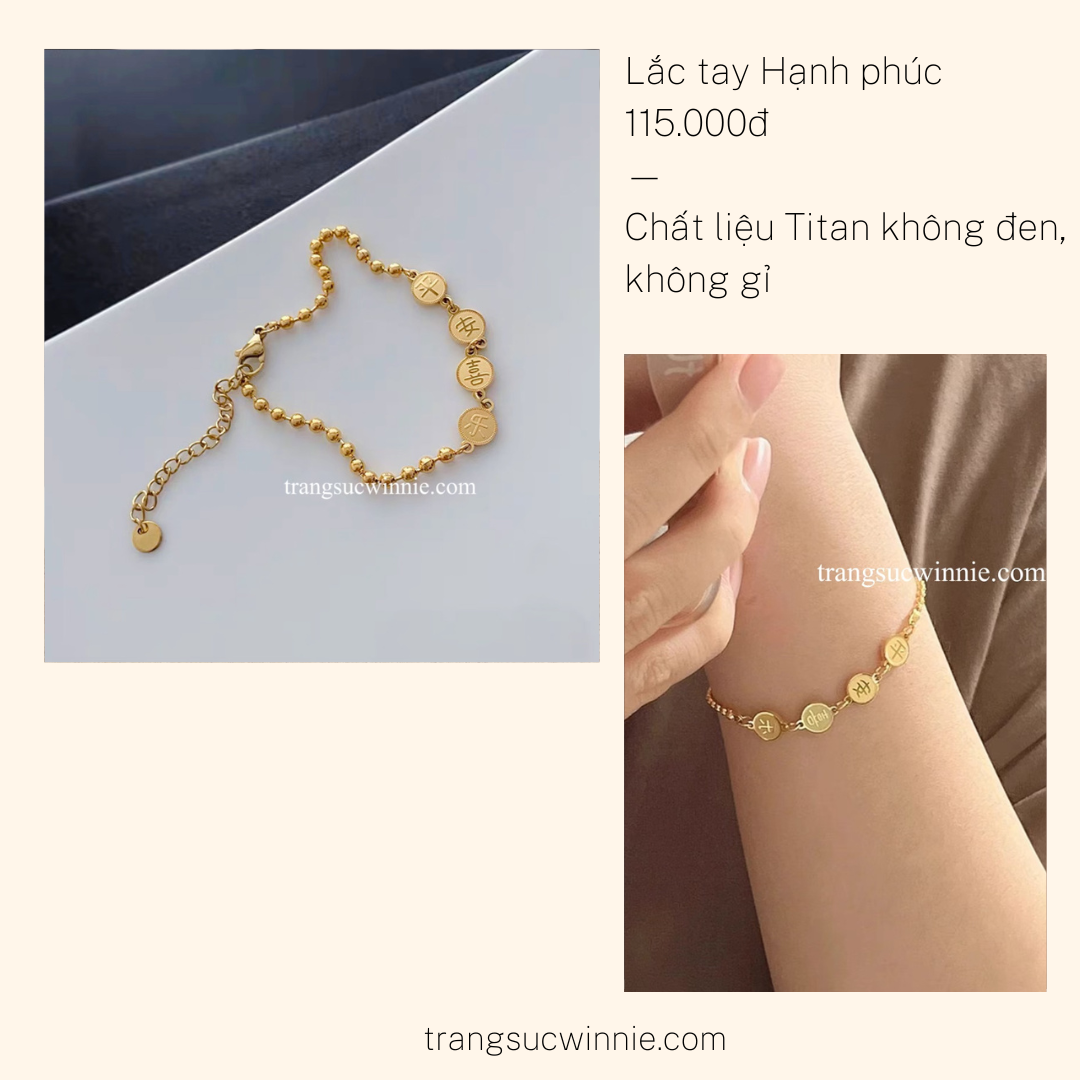 Lắc tay titan Hạnh phúc