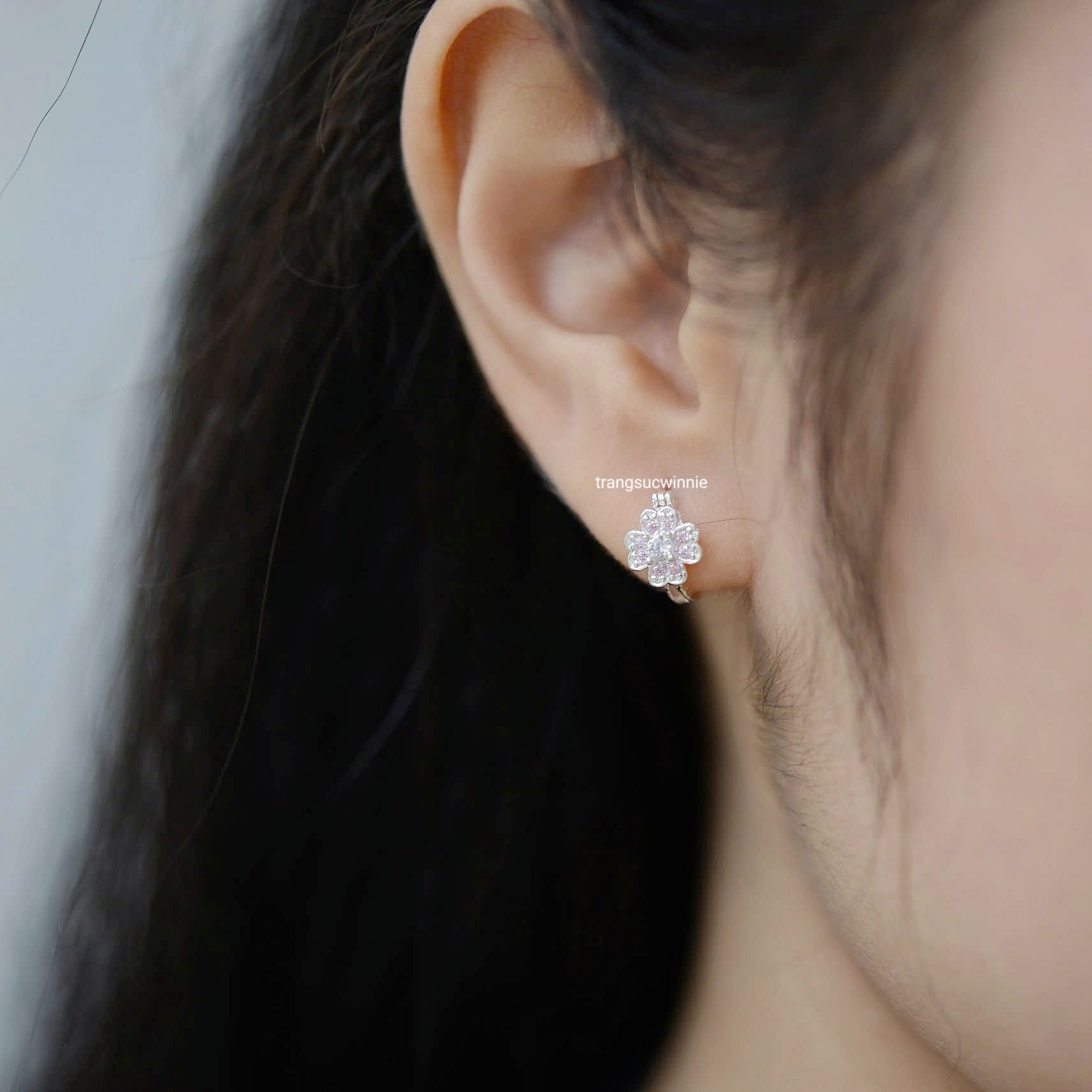 Hoa tai Bạc S925 Khoen Sakura