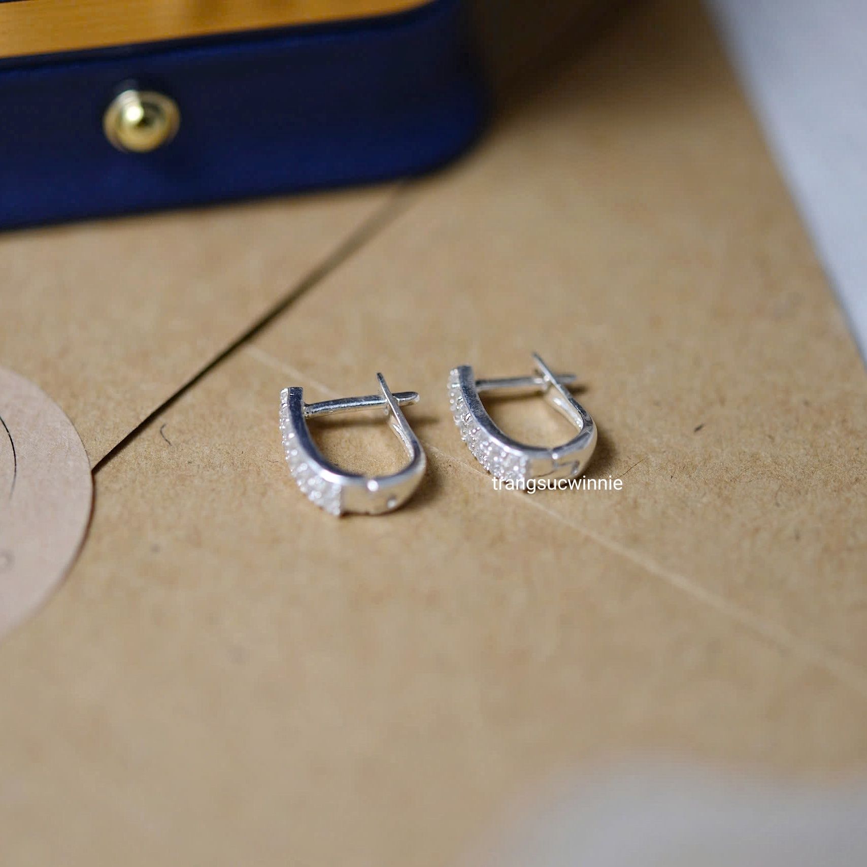 Hoa tai Bạc S925 U Zircon