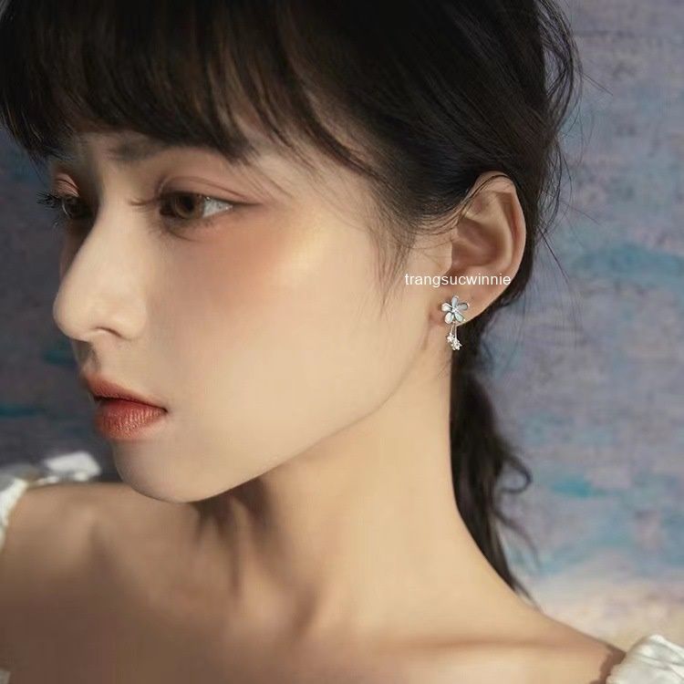 Hoa tai Bạc S925 Blue daisy