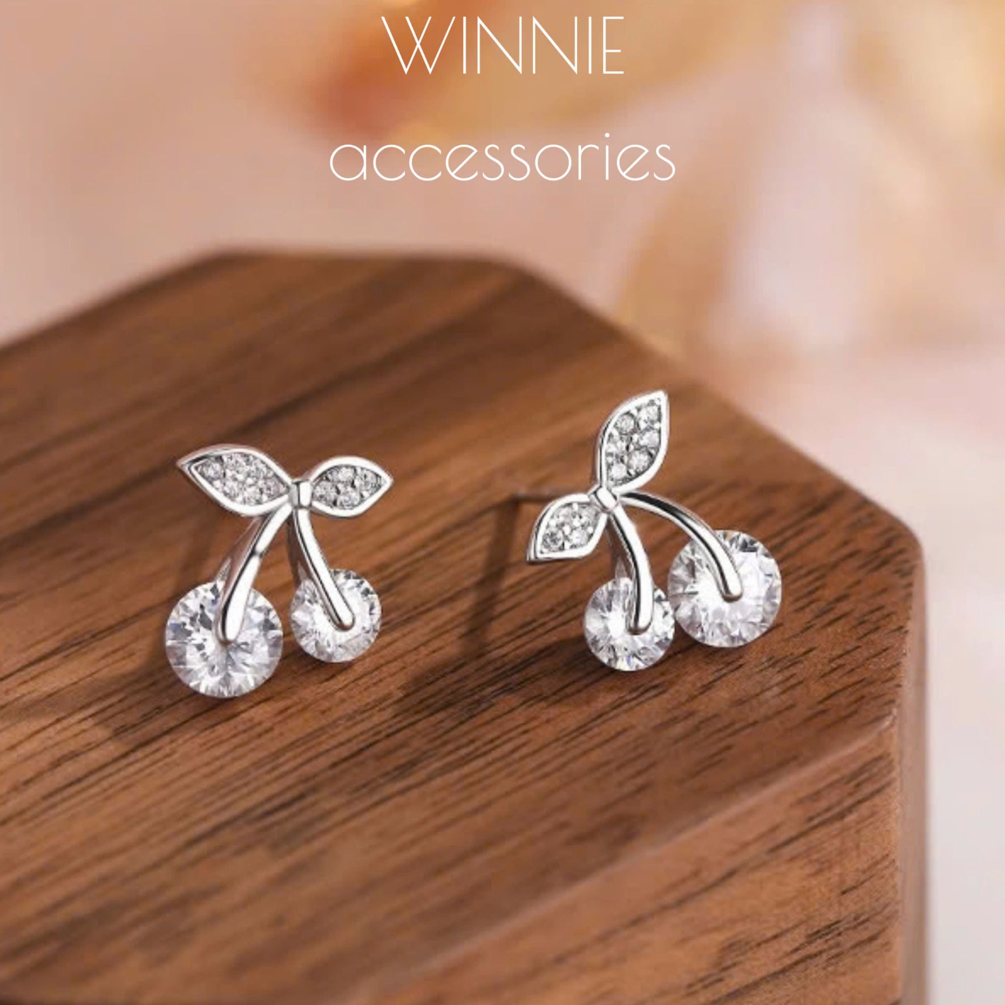 Hoa tai Bạc S925 Cherry