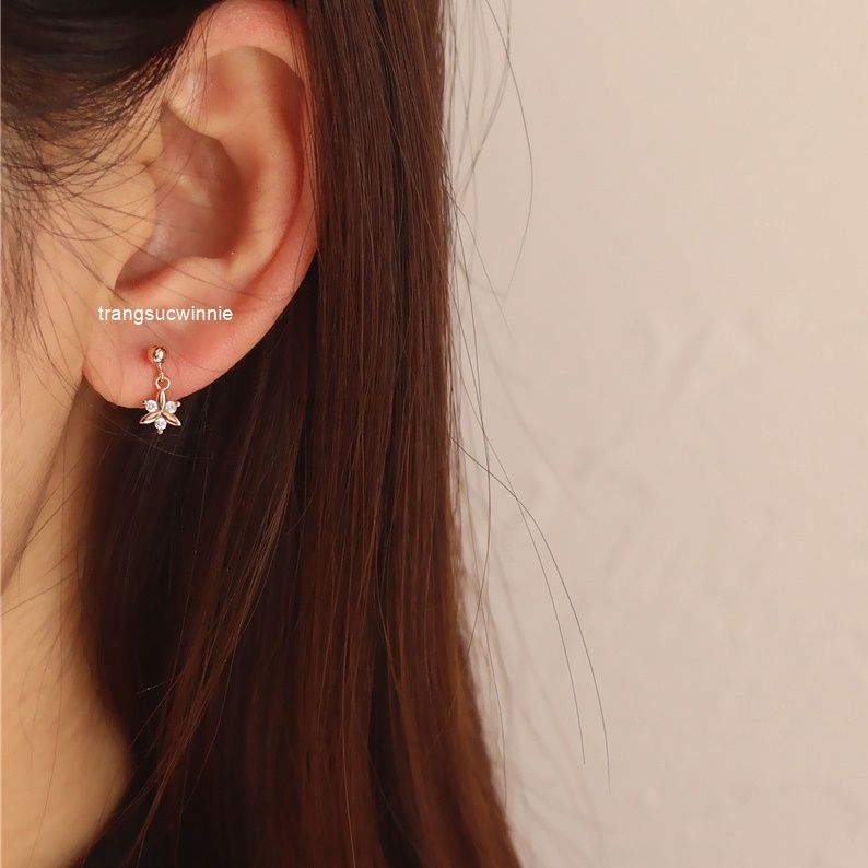 Hoa tai Bạc S925 Dangle star