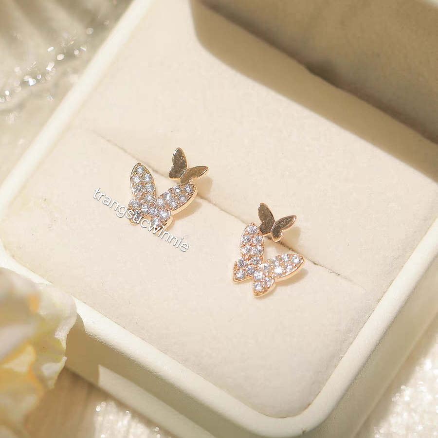 Hoa tai Bạc S925 Diamond Butterfly