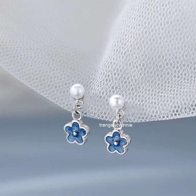 Hoa tai Bạc S925 Hoa biển