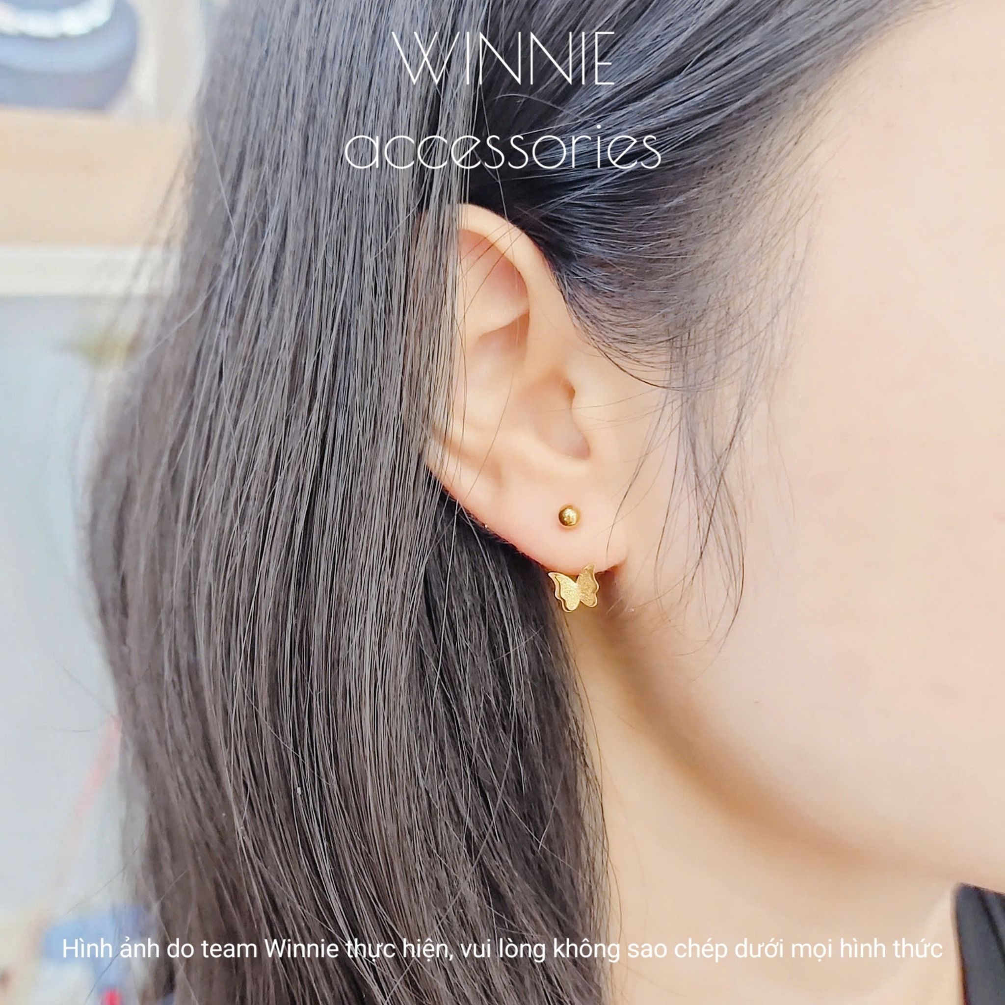 Hoa tai titan JK Bướm matte