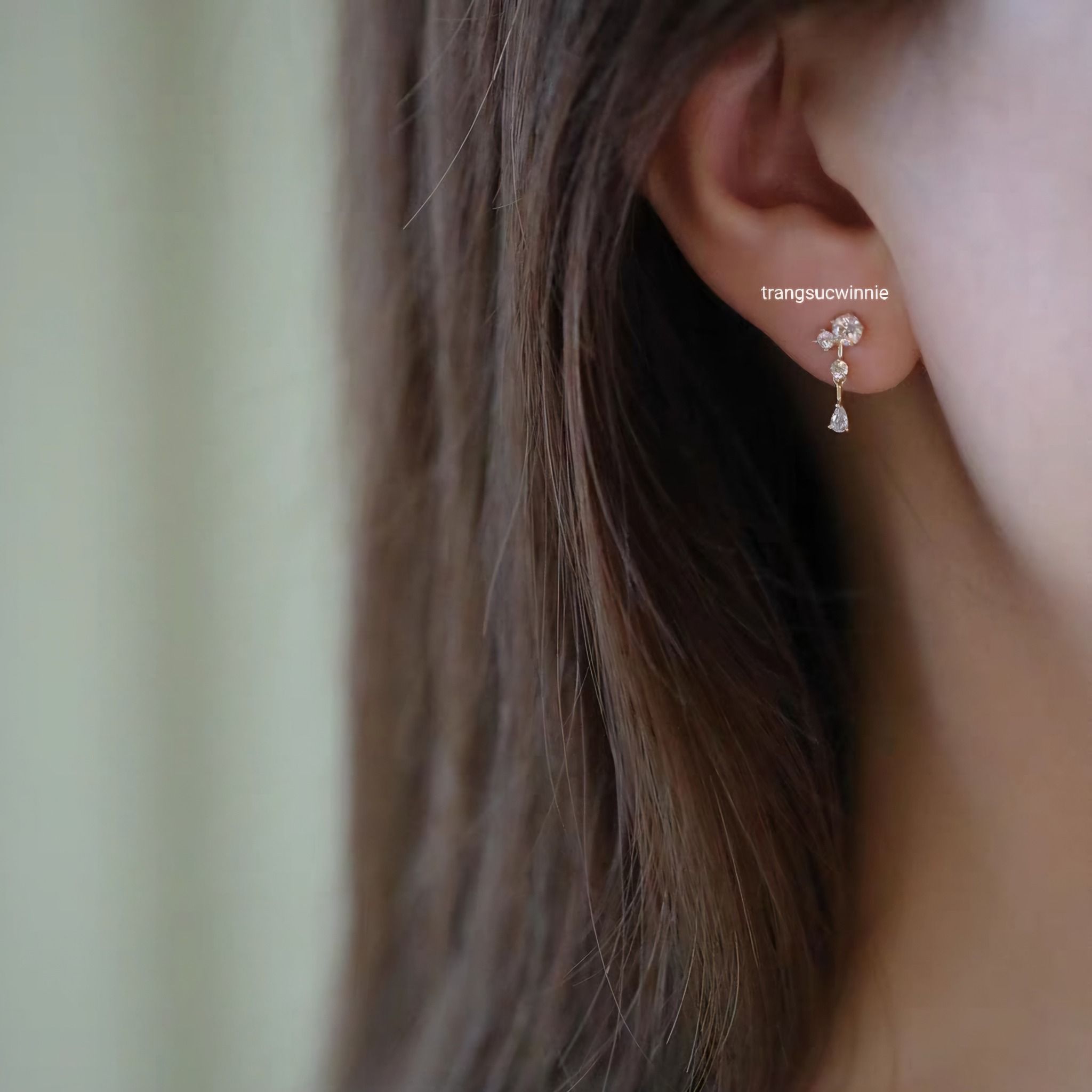 Hoa tai Bạc S925 Shiny Drop