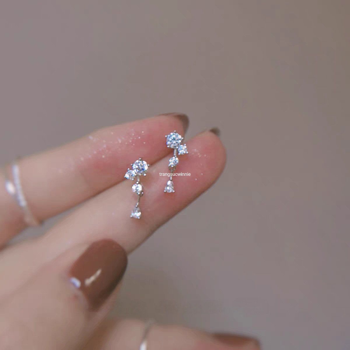 Hoa tai Bạc S925 Shiny Drop