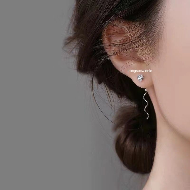 Hoa tai Bạc S925 Star wave