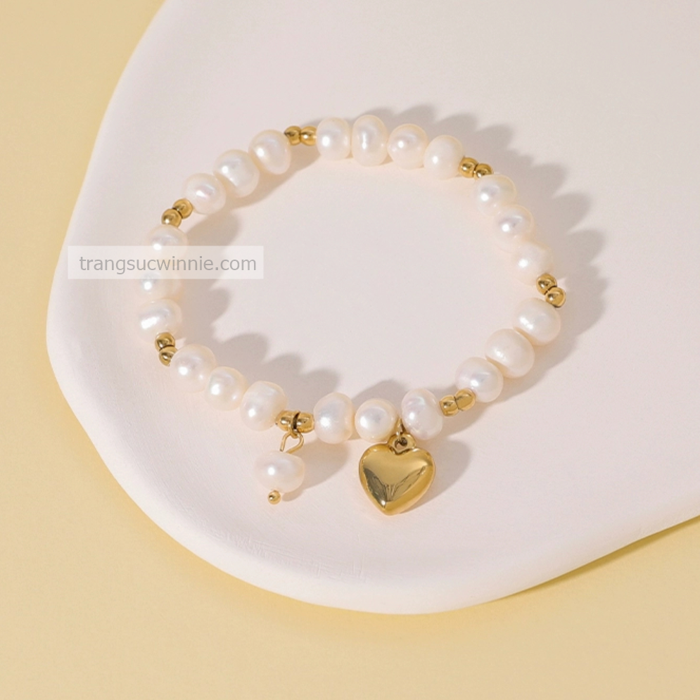 Lắc tay tiffany pearl