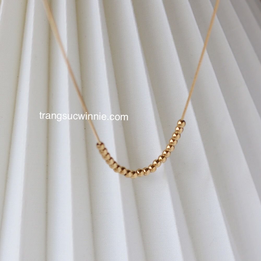 Dây chuyền titan trơn mảnh bi
