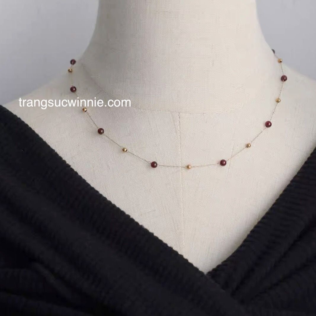 Dây chuyền titan Garnet