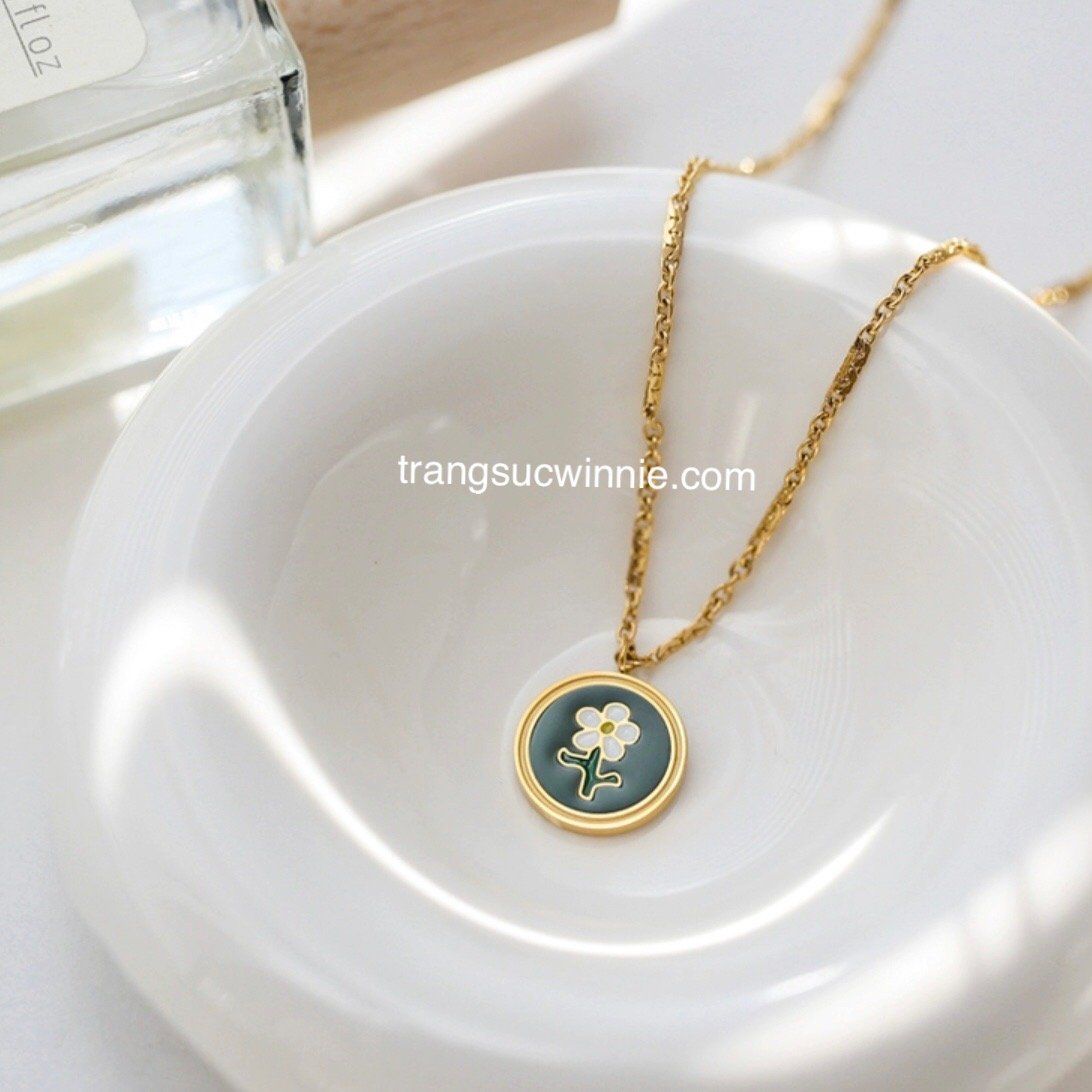 Dây chuyền titan Green Daisy