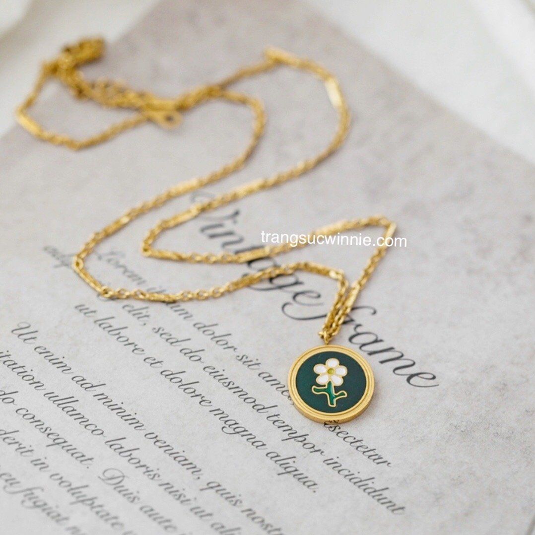 Dây chuyền titan Green Daisy