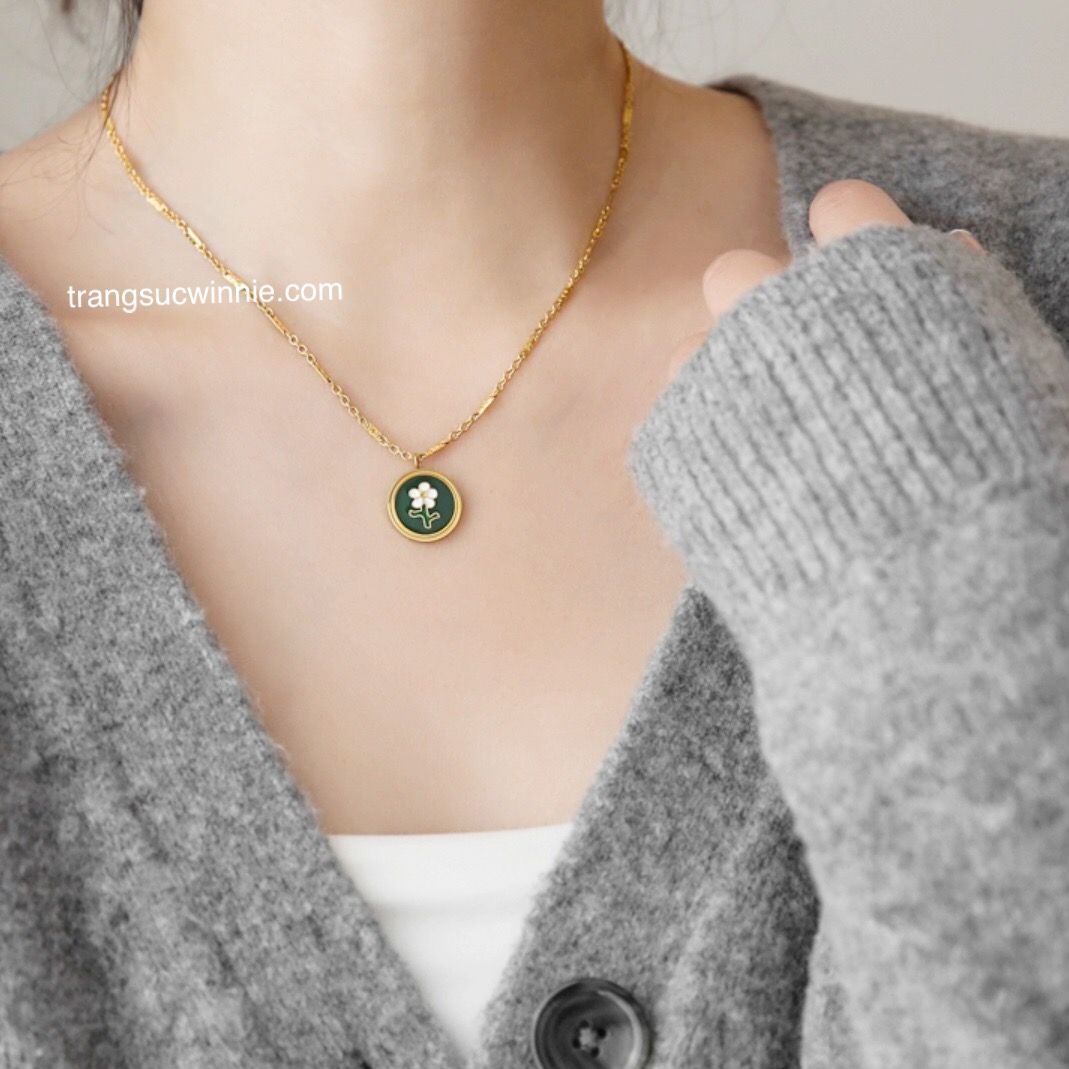 Dây chuyền titan Green Daisy