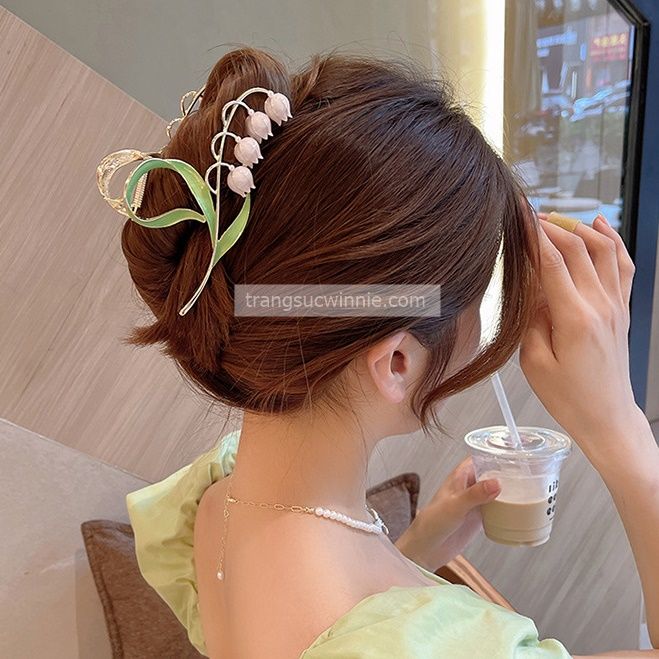 Kẹp tóc lan chuông hồng