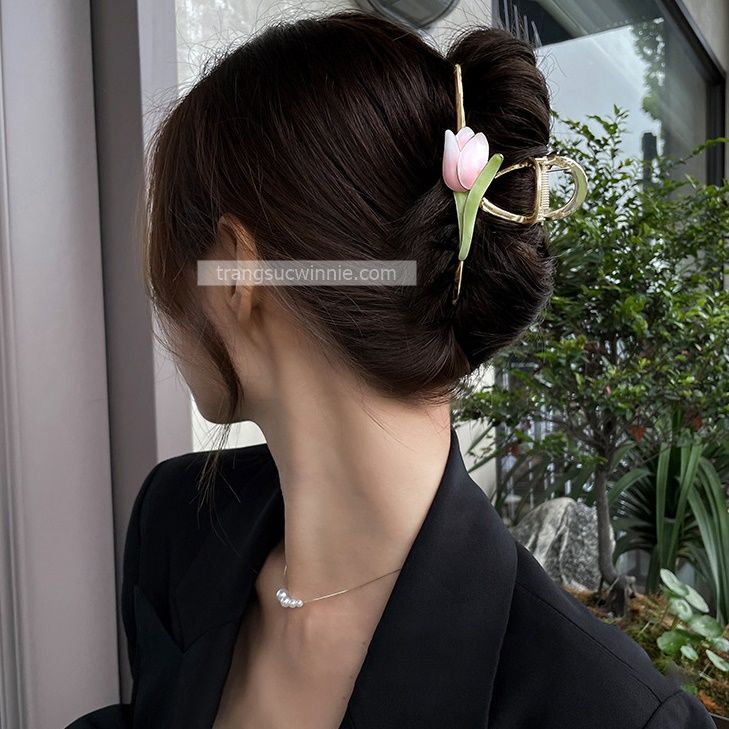 Kẹp tulip hồng 3
