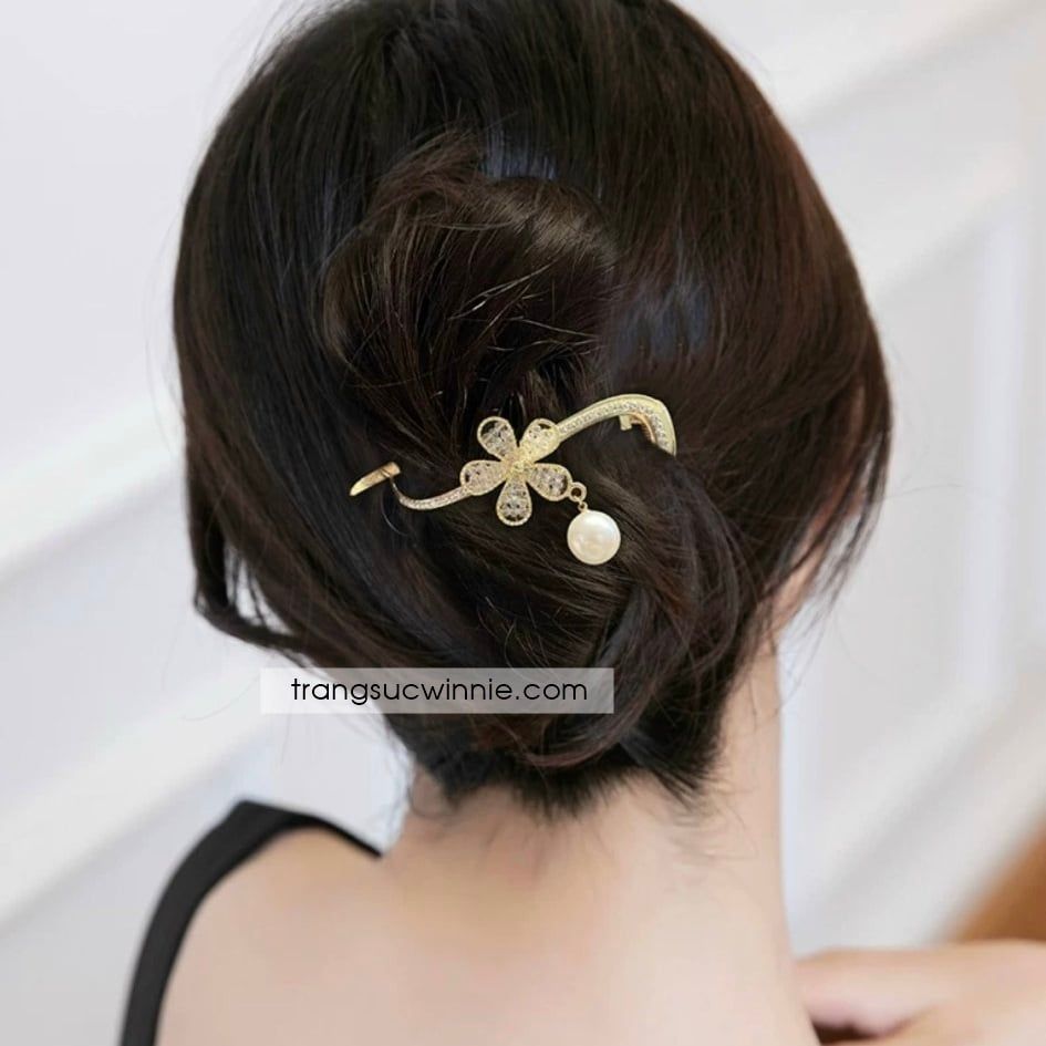 Kẹp ngang Hoa pha lê
