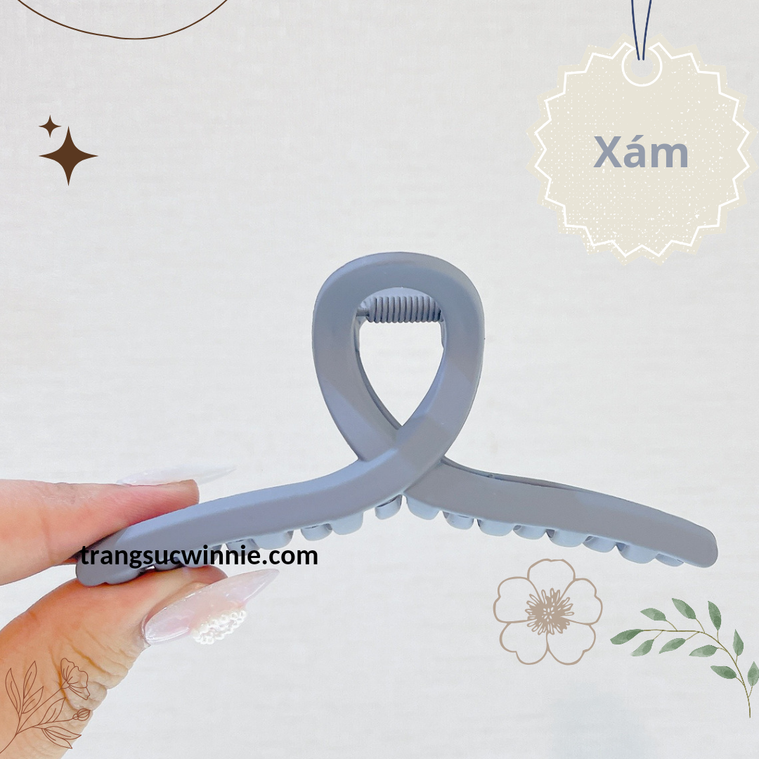 Kẹp tóc chéo nhám 11cm