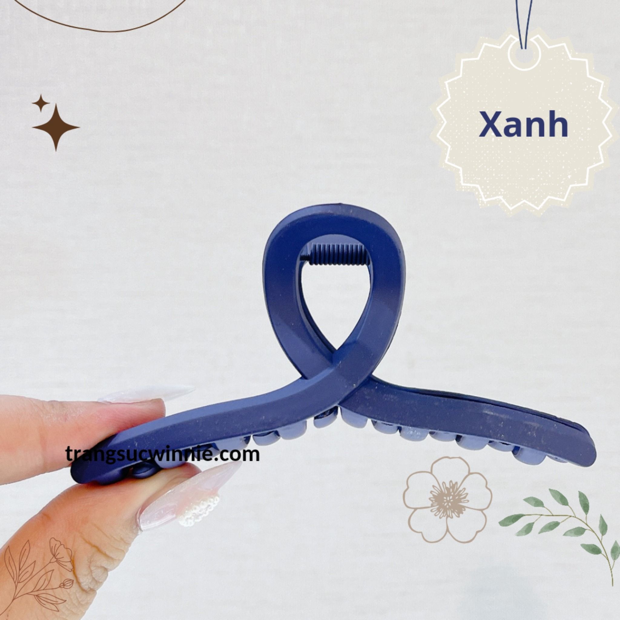 Kẹp tóc chéo nhám 11cm
