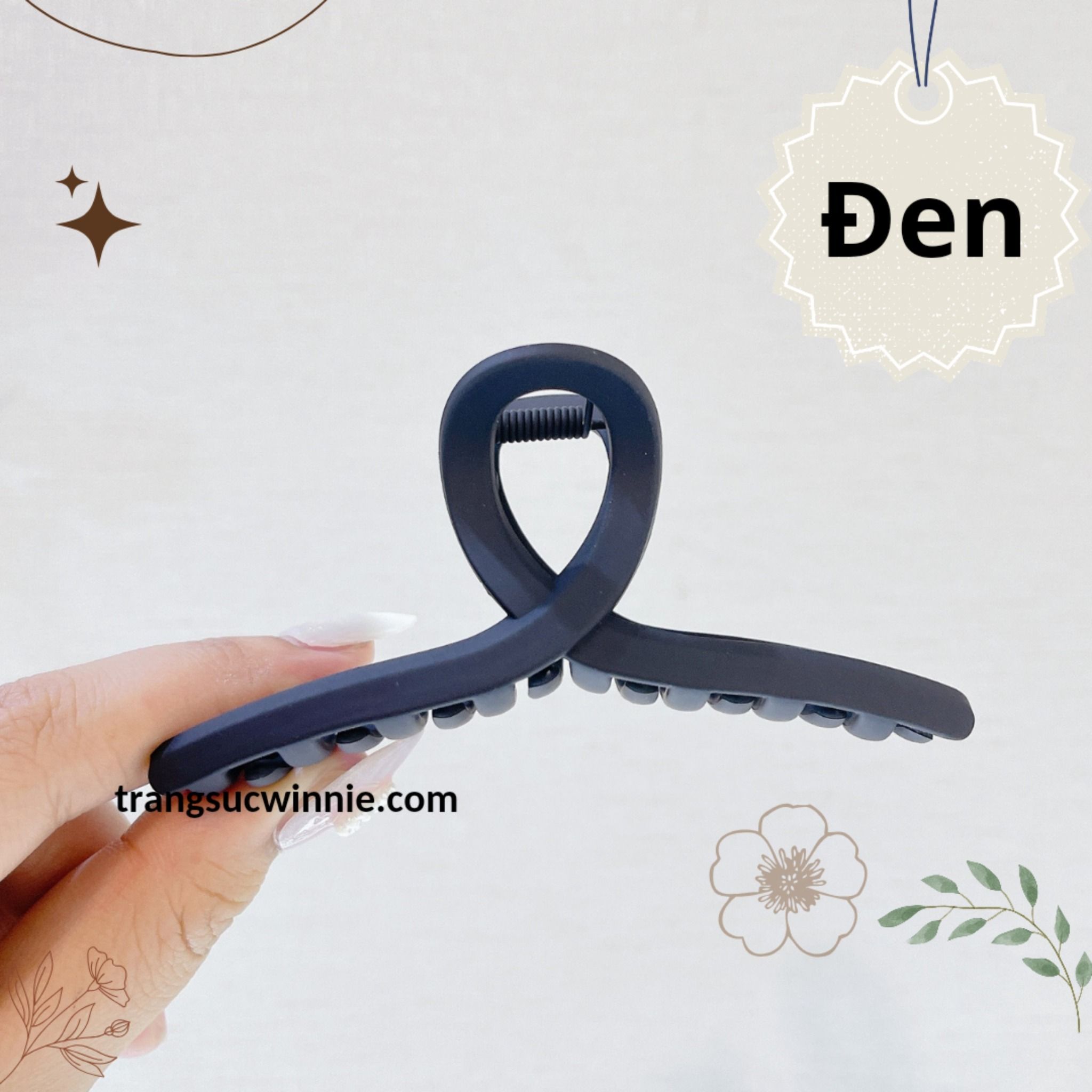 Kẹp tóc chéo nhám 11cm