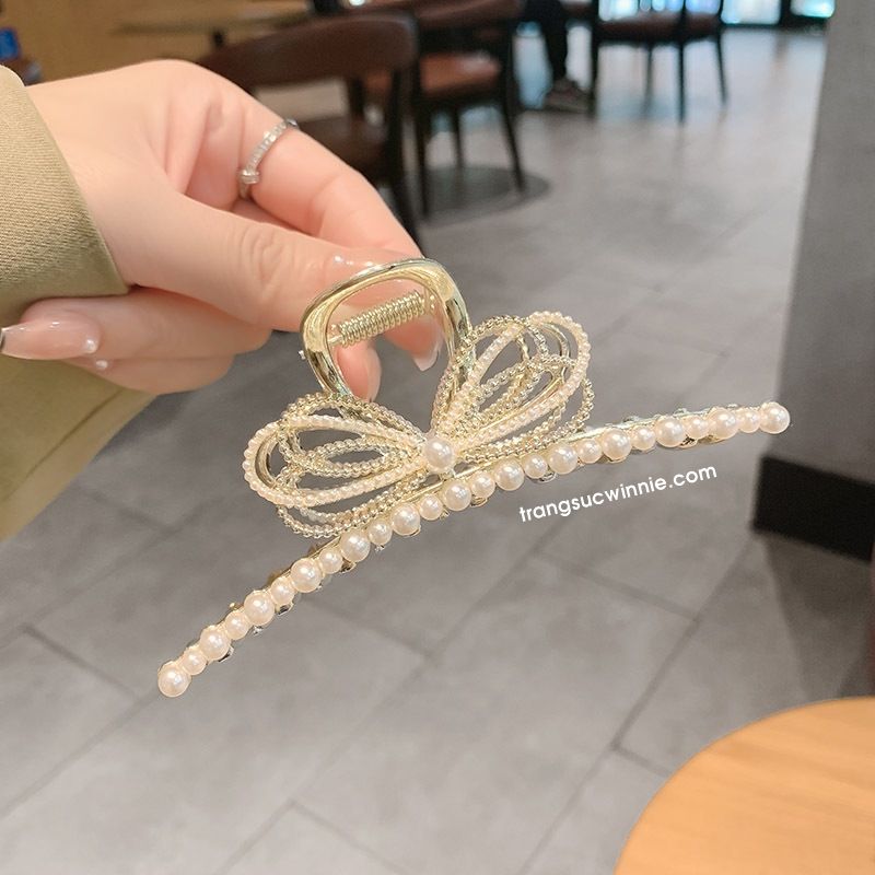 Kẹp tóc Nơ ngọc