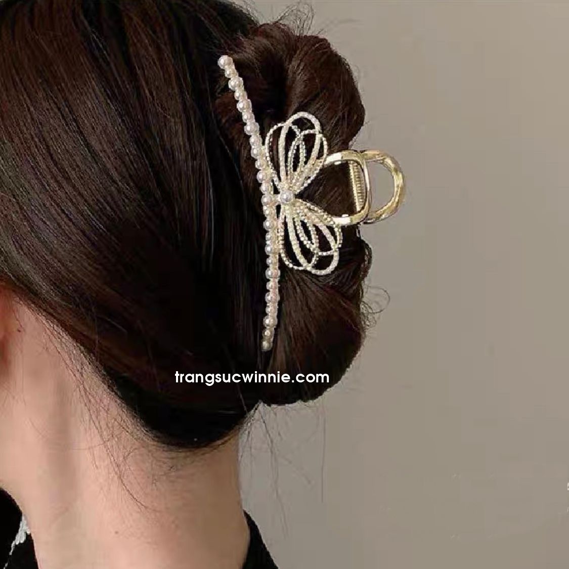 Kẹp tóc Nơ ngọc