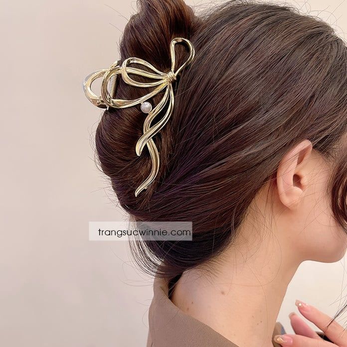 Kẹp tóc Nơ vàng