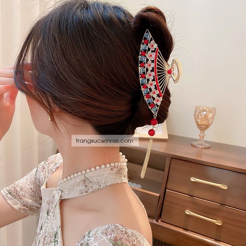 Kẹp tóc Quạt đỏ
