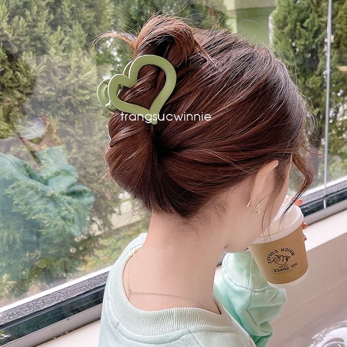 Kẹp tóc Tim nhám