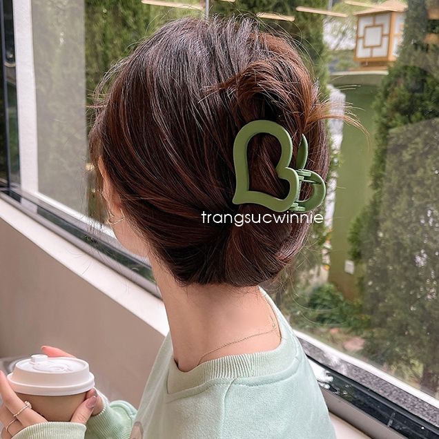 Kẹp tóc Tim nhám